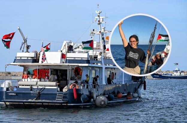 Periodistas en la Flotilla. / Fotos: AFP y Twitter arlinmedrano_.