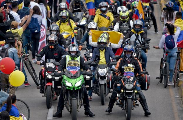 Restricción de moteros en Bogotá. / Foto: AFP.