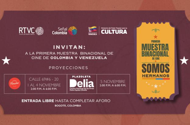 Muestra cine binacional Colombia-Venezuela.