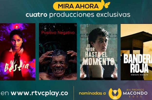 Películas nominadas a Premios Macondo 2025. / Foto: RTVCPlay.