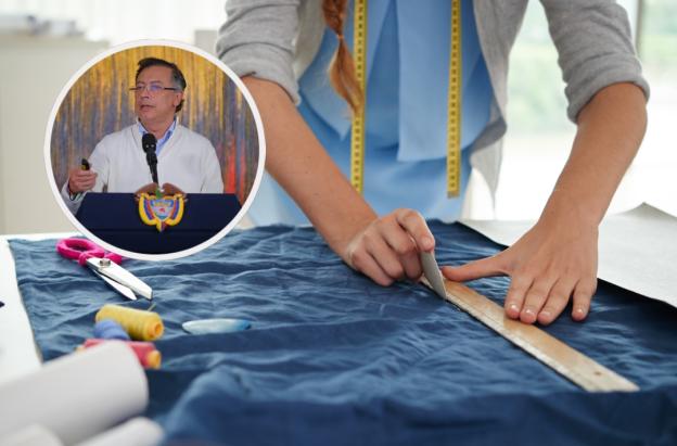 Petro sobre eliminación de aranceles a textiles. / Foto: Presidencia y Freepik.