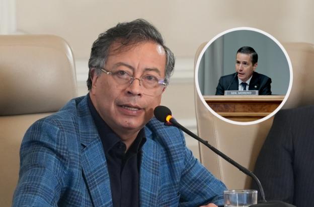 Petro sobre Bernie Moreno. / Fotos: Presidencia y AFP.