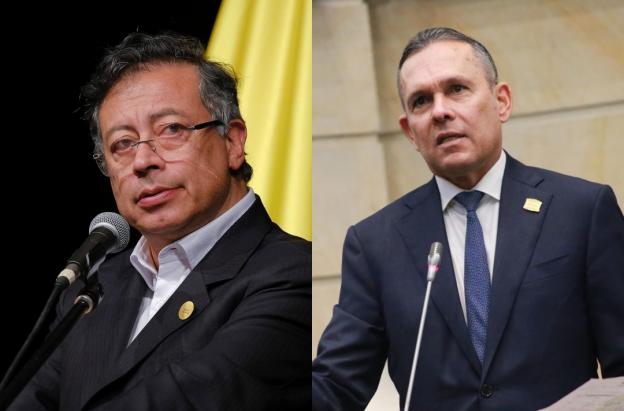 Petro señala a Efraín Cepeda. / Fotos: Presidencia y Senado.