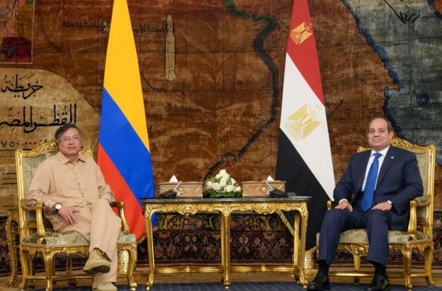 Presidente Petro junto a Abdelfatah El-Sisi. / Foto: Presidencia.