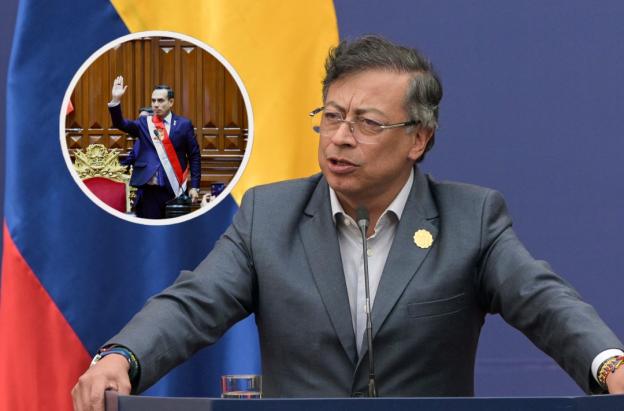 Petro sobre crisis política en Perú. / Fotos: AFP.