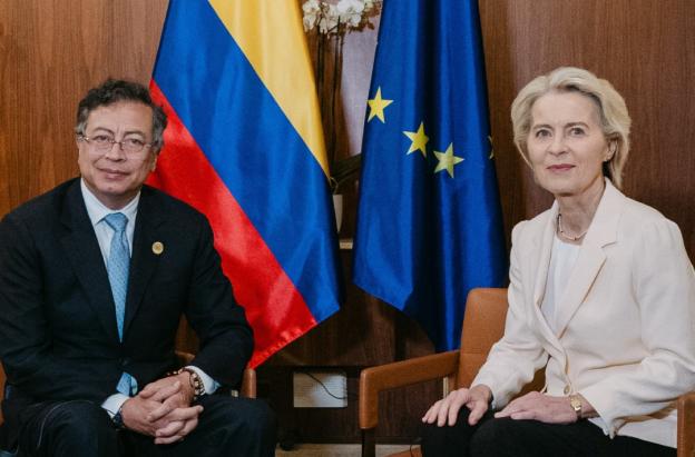 Petro con Ursula von der Leyen. / Foto: X Ursula von der Leyen.