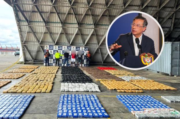 Presidente Petro sobre cocaína. / Fotos: MinDefensa y Presidencia.