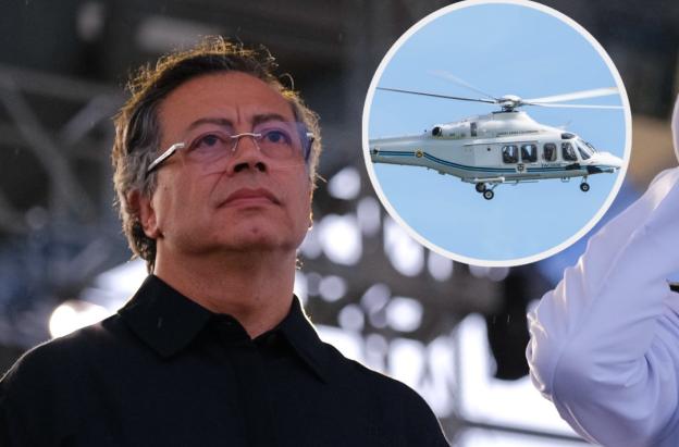 Petro reacciona a suspensión de soporte a helicóptero. / Fotos: Presidencia.