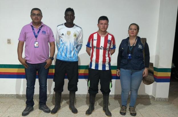 Soldados liberados. / Foto: Defensoría del Pueblo.