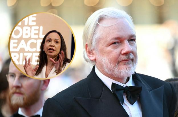 Julian Assange denuncia premio Nobel María Corina Machado