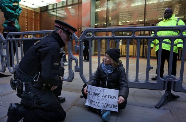 Greta Thunberg detenida en Londres. / Foto: AFP.