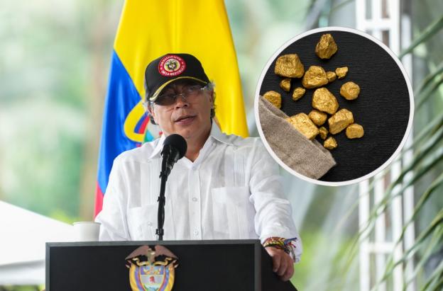Petro sobre la salida ilegal del oro. / Fotos: Presidencia y Freepik.