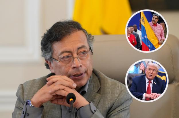 Petro sobre Donald Trump y Nicolás Maduro. / Fotos: Presidencia y AFP.