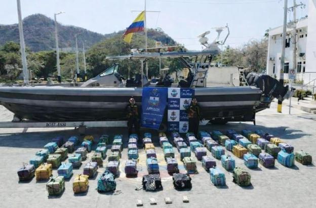 Incautación de cocaína / Fotos: Armada Nacional.