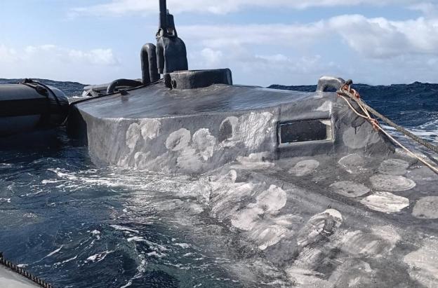 Incautación de submarino con cocaína. / Foto: Policía Nacional.