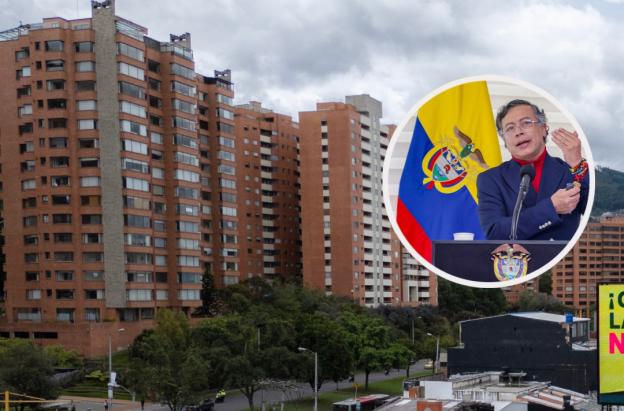 Petro sobre el aumento de arriendos. / Fotos: AFP y Presidencia.