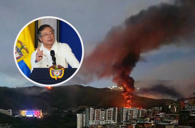 Petro sobre ataques a Venezuela. / Fotos: AFP y Presidencia.