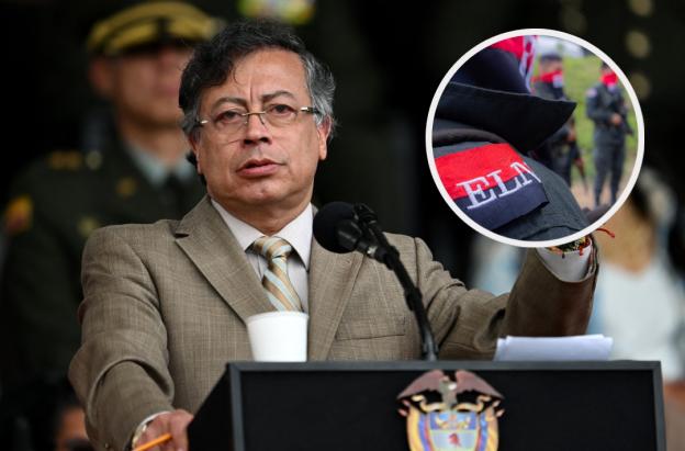 Petro sobre el ELN. / Fotos: AFP.