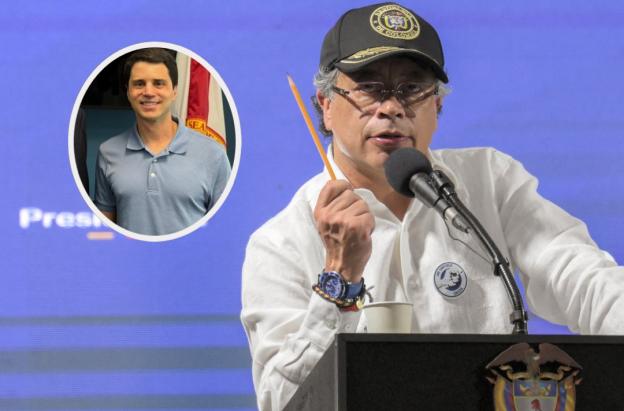 Petro le responde a Tomás Uribe. / Fotos: AFP y X. 