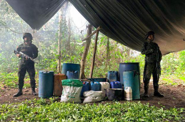 Colombia desarticula 827 de laboratorios de coca en frontera con Ecuador
