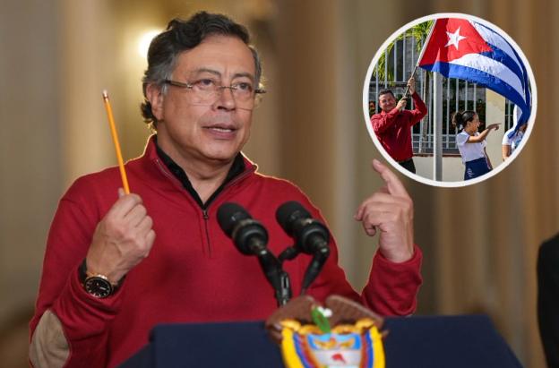 Petro propone solución a Cuba. / Fotos: AFP y Presidencia.