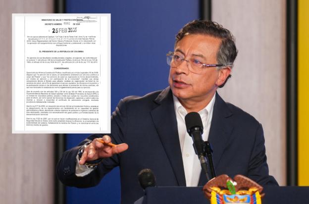 Presidente Petro sobre decreto 0182 de 2026. / Fotos: Presidencia y Redes.