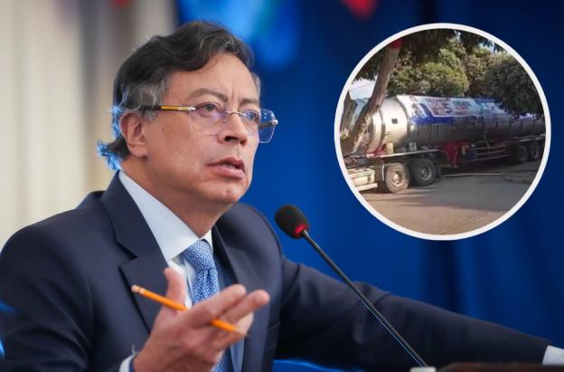 Petro sobre denuncia de carrotanque en Aguachica. / Foto: Presidencia y redes sociales.