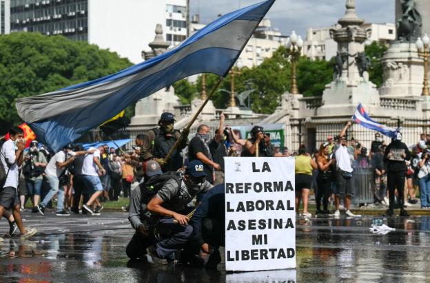 Protestas en Argentina. / Foto: AFP.
