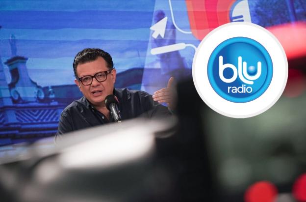 Gerente de RTVC desmiente a Blu Radio. / Foto: Julián Perilla - RTVC y Logo de Blu Radio.