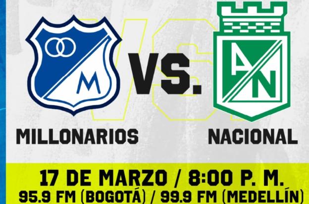 Millonarios vs. Nacional. / Foto: RTVC.