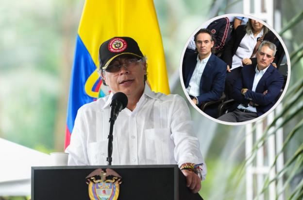Petro sobre versión de presunto atentado contra gobernador de Antioquia y alcalde de Medellín. / Fotos: Presidencia y AFP.