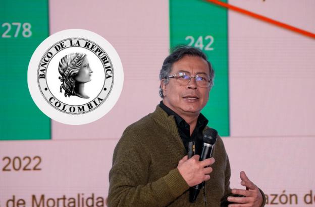 Presidente Petro sobre reservas internacional en el Banrep. / Fotos: Presidencia y Banrep.