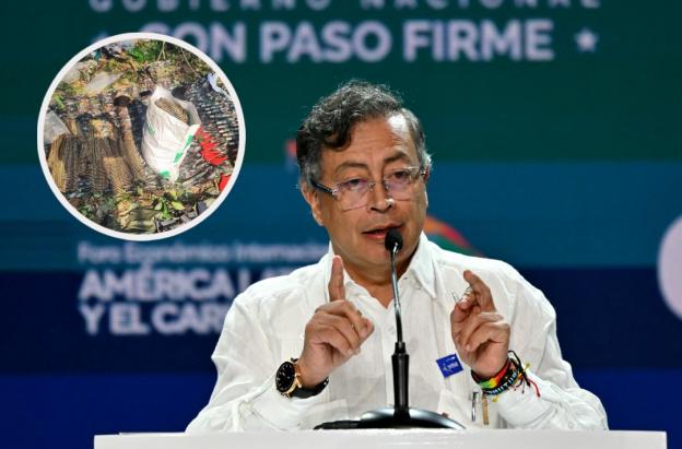 Presidente Petro sobre operación contra Iván Mordisco. / Fotos: AFP y X Gustavo Petro.
