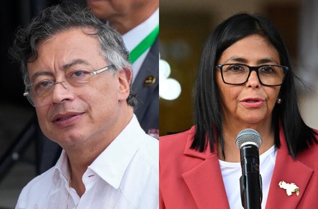 Expectativa por reunión entre Presidente Petro y Delcy Rodríguez. / Fotos: AFP.