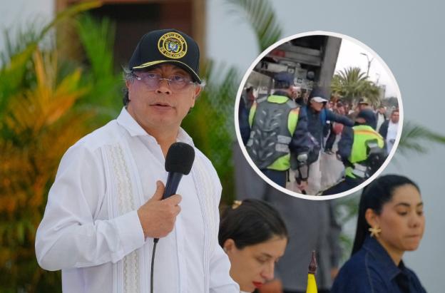 Petro sobre agresión en TM. / Fotos: Presidencia y captura de video.