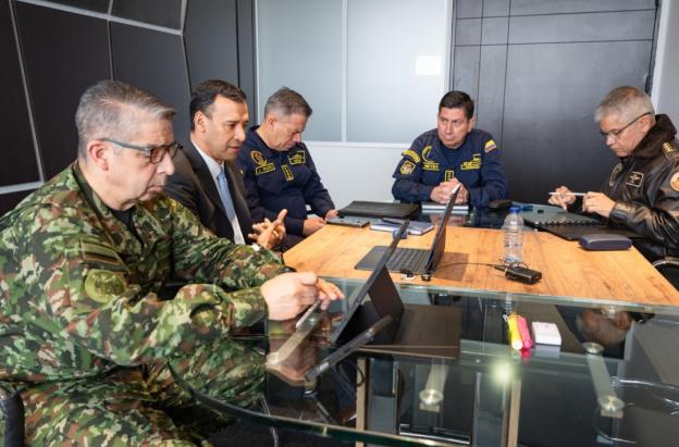 Reunión de defensa entre Colombia y Ecuador. / Foto: X MinDefensa.