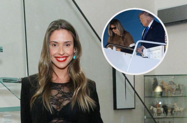 Amanda Ungaro con la familia Trump. / Fotos: AFP.