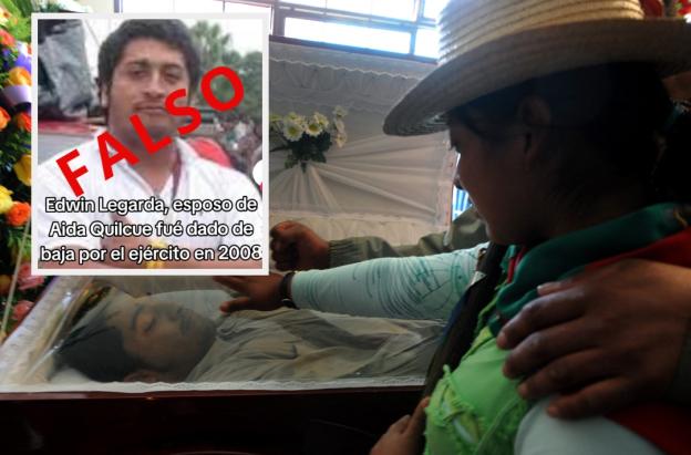 Edwin Legarda, esposo de Aida Quilcué. / Foto: AFP y Redes sociales.