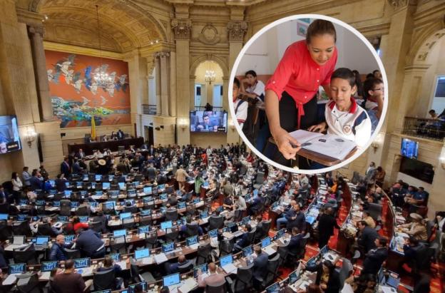 Mesada 14 en Cámara de Representantes. / Fotos: Cámara de Representantes y Radio Nacional.