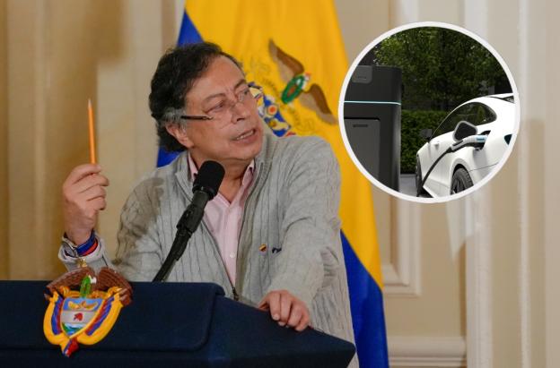 Carros eléctricos. / Foto: Presidencia y Freepik.