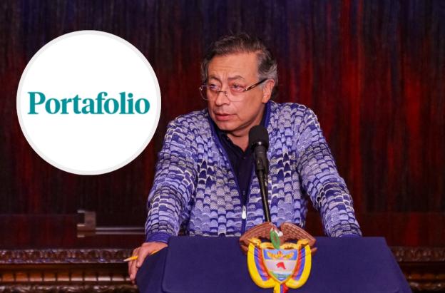 Petro sobre información de Portafolio. / Fotos: Presidencia y Portafolio.