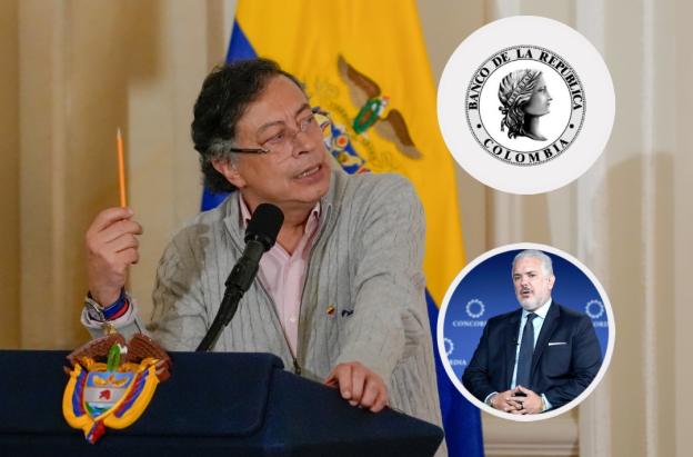 Petro sobre junta directiva del Banco de la República. / Fotos: Presidencia, Banrep y AFP.