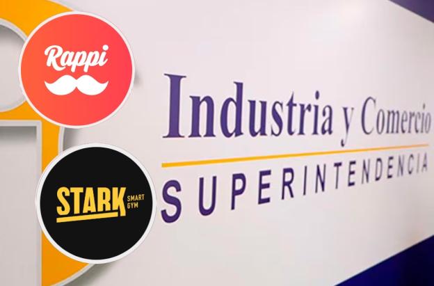 SIC sanciona a Rappi y Stark Gym. / Fotos: SIC y logos de Rappi y Stark Gym.