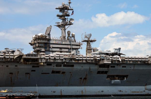 Portaaviones USS Nimitz en Ecuador. / Foto: AFP.