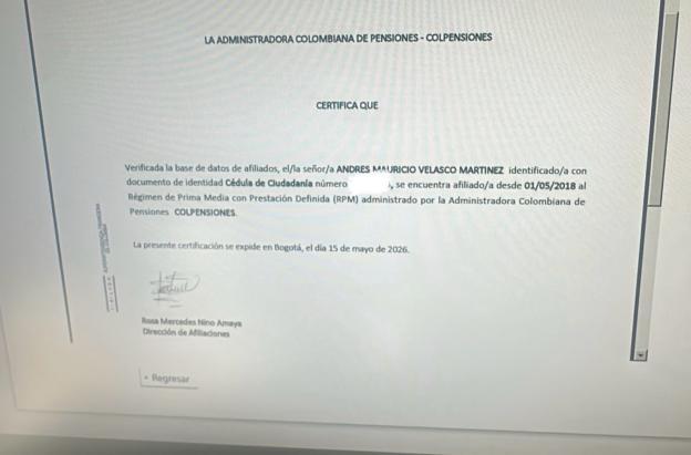 Andrés Velasco, pdte. de Asofondos se pensionará por Colpensiones 