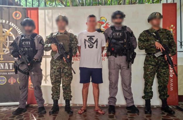 Captura de El Mono en atentado en Cajibío. / Foto: Ejército de Colombia.