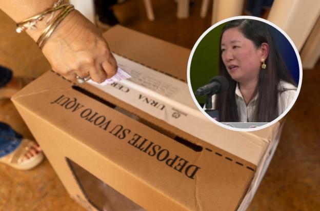 Hanwen Zhang sobre el voto y las encuestas. / Fotos: Registraduría e Inravisión.