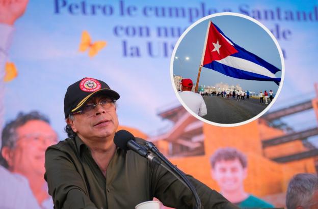 Petro sobre ayuda humanitaria a Cuba. / Fotos: Presidencia y AFP.