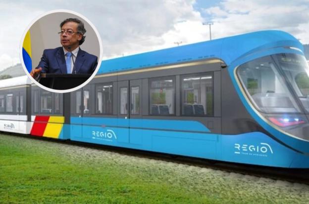 Petro sobre regiotram del Norte. / Fotos: Gobernación de Cundinamarca y Presidencia.