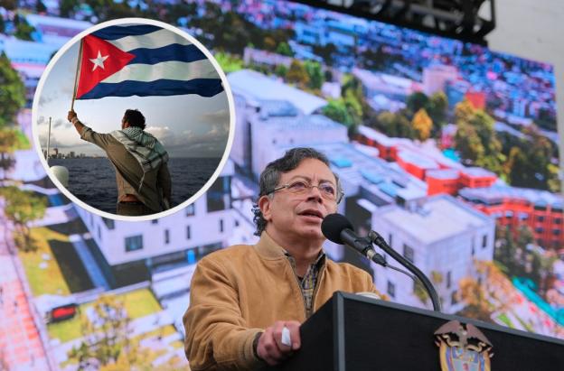 Petro sobre amenaza de invasión a Cuba. / Fotos: Presidencia y AFP.